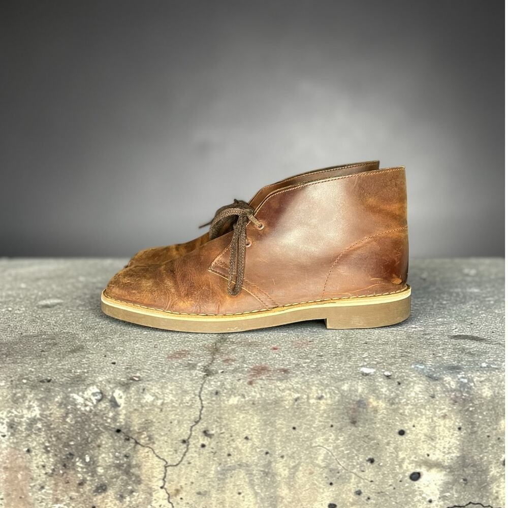 Clarks Originals Desert Boots Crepe Sole Brown Leather Lace Men’s Size 8